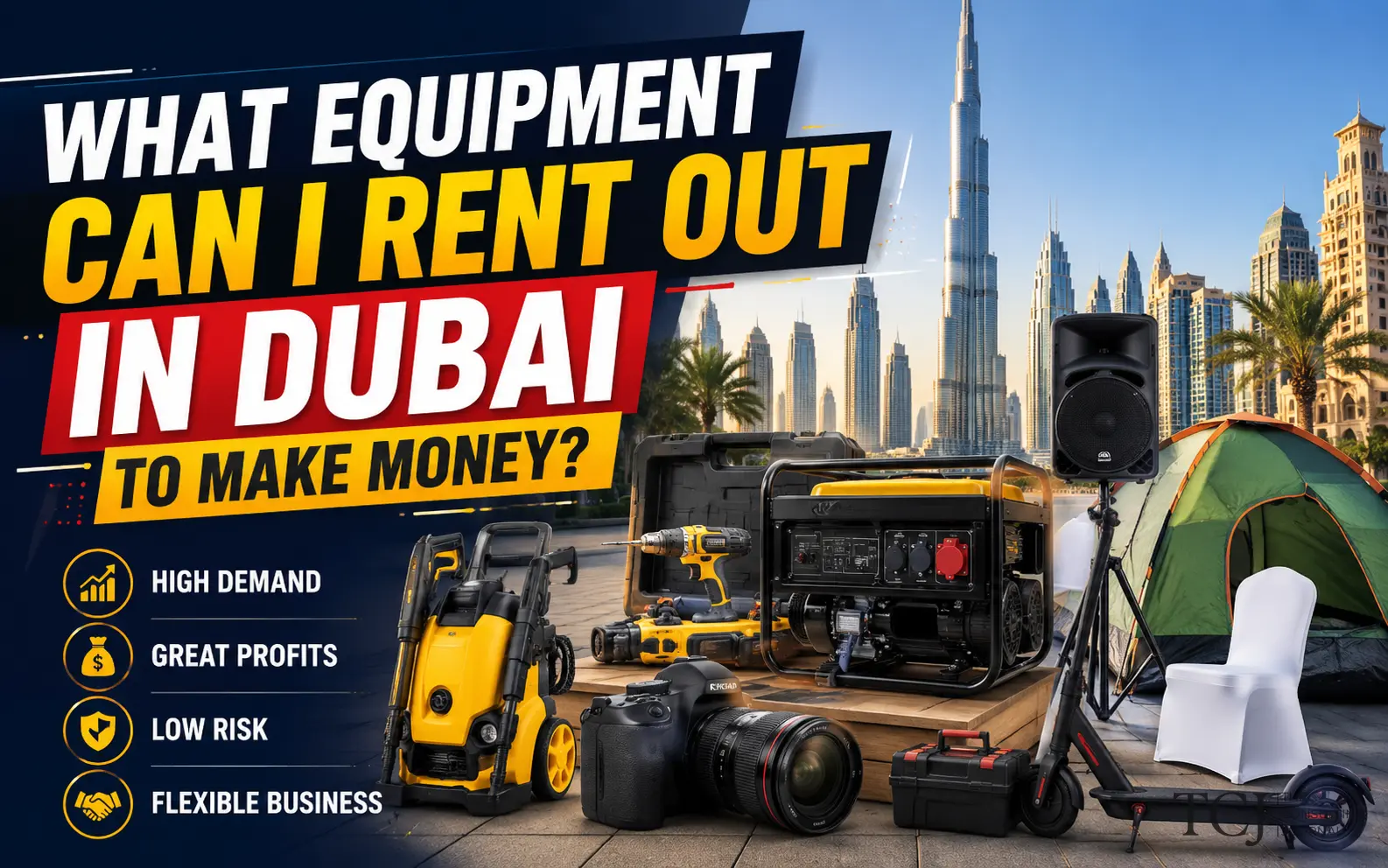 What Equipment Can I Rent Out in Dubai to Make Money?