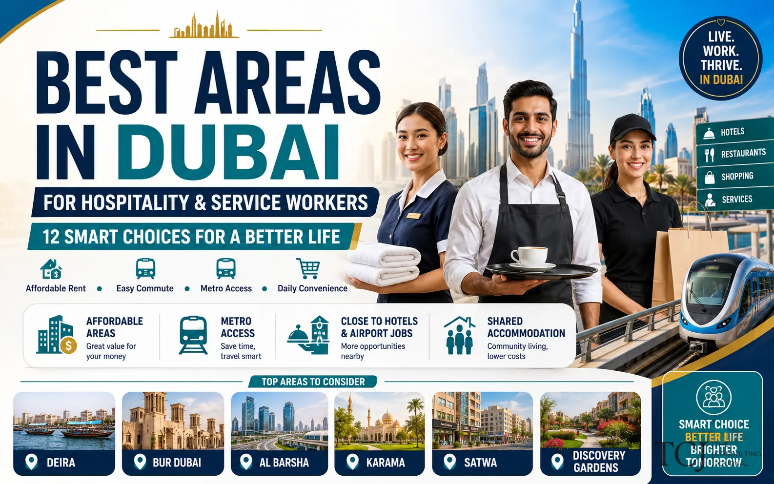 Best Areas in Dubai for Hospitality and Service Industry Workers