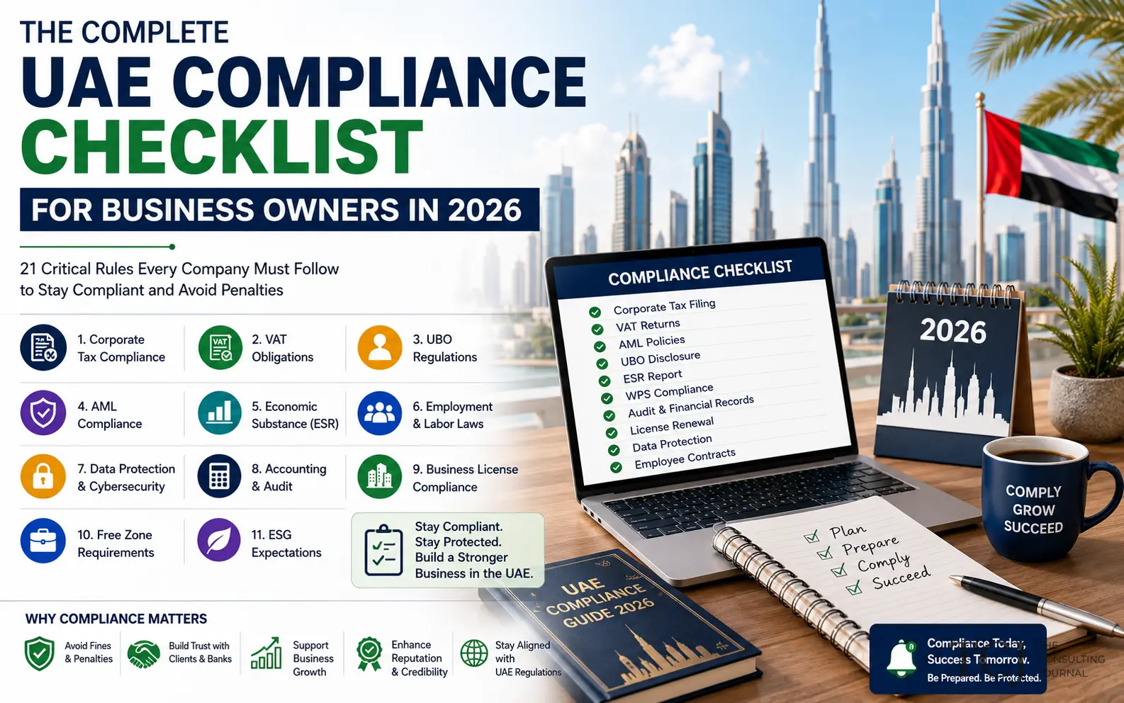 UAE Compliance Checklist 2026: 21 Checks for Business Owners