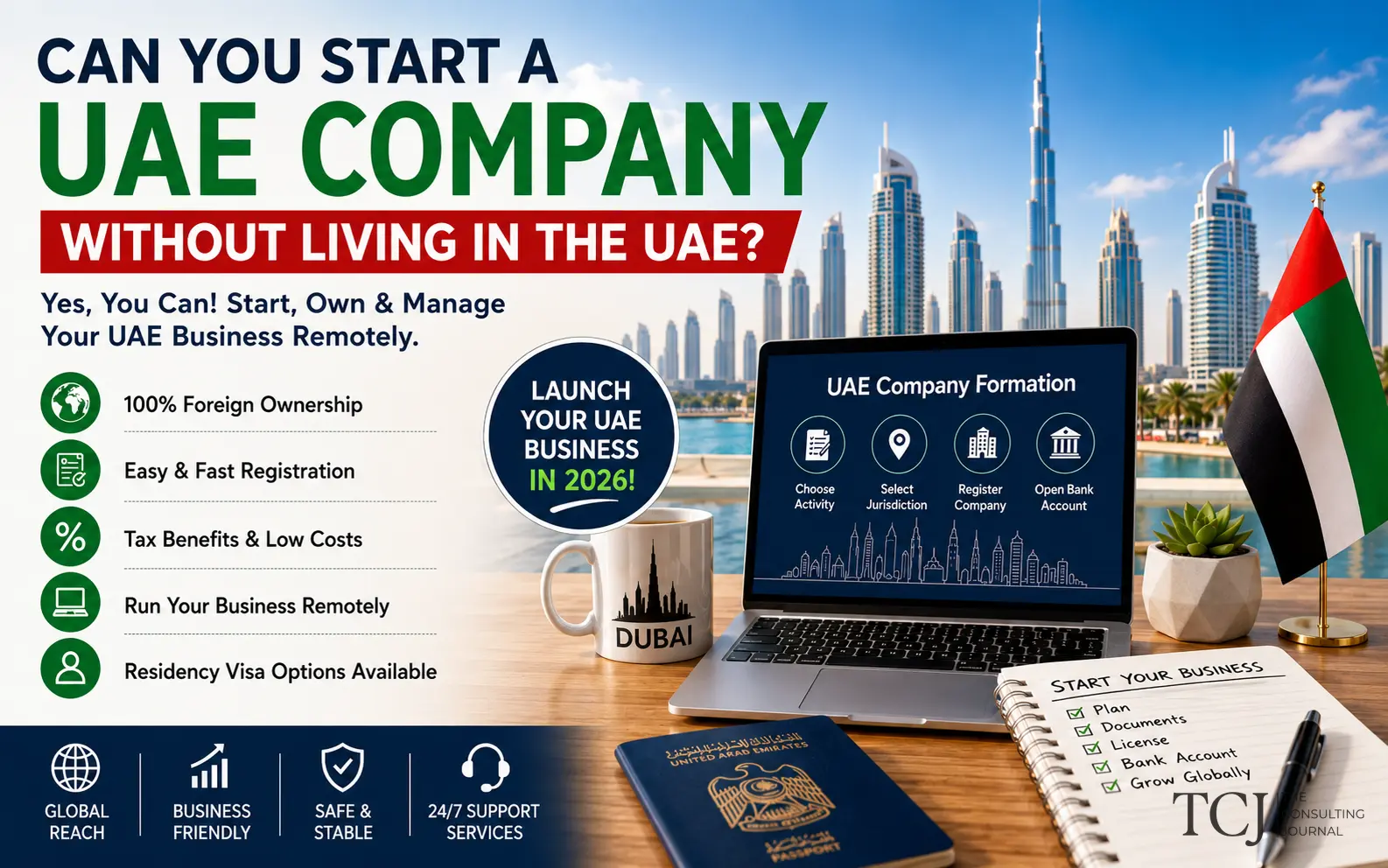 7 Ways to Start a UAE Company Without Living in the UAE